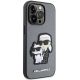 4. Etui Karl Lagerfeld Saffiano Karl & Choupette na iPhone 14 Pro 6- srebrne