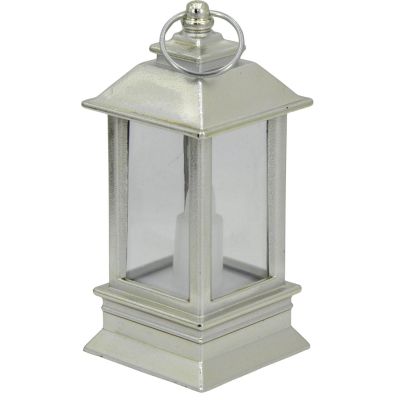 5. ŚWIECA LATARNIA LED 9CM SREBRNY