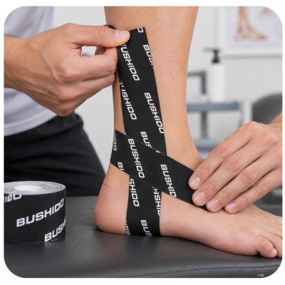 19. TAŚMA KINEZJOLOGICZNA DO TAPINGU 5M SAMOPRZYLEPNA BEŻOWA | DBX BUSHIDO