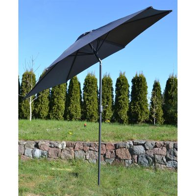 8. PARASOL OGRODOWY 300CM SKŁADANY SZARY