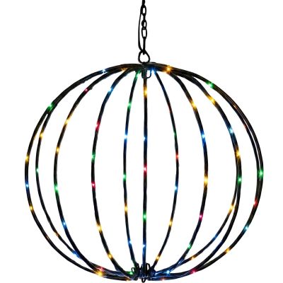 22. LAMPA SOLARNA WISZĄCA KULA 30CM 120 LED MULTIKOLOR