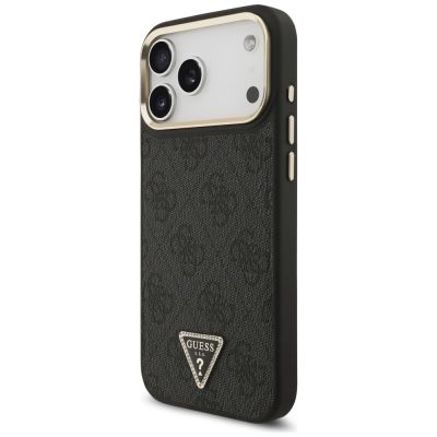 2. Etui Guess 4G Triangle Logo MagSafe na iPhone 17 Pro Max - czarno-złote