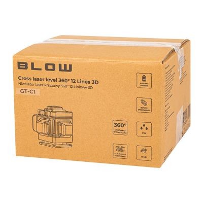 5. Miernik niwelator GT-C1 BLOW laser krzyżowy poziomica - 12 liniowy 3D