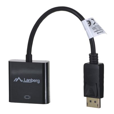 4. Adapter Lanberg AD-0007-BK (DisplayPort M - DVI-D F; 0,10m; kolor czarny)