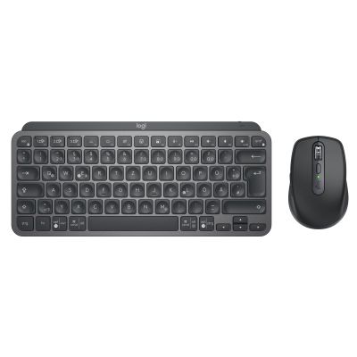 3. Logitech 920-011054 klawiatura Dołączona myszka Biuro RF Wireless + Bluetooth QWERTZ Niemiecki Grafitowy