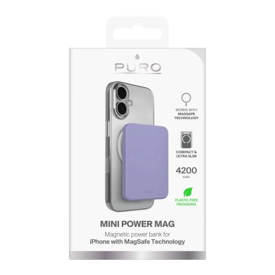 2. Powerbank Puro 4200mAh ultracienki kompatybilny z MagSafe USB-C - fioletowy