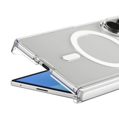 4. Etui Spigen AirSkin Zero MagFit MagSafe na Samsung Galaxy Z Fold 8 Ultra - przezroczysto-białe