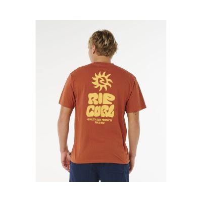 2. Koszulka męska RIP CURL Pacific Rinse Glass Off Tee brązowa