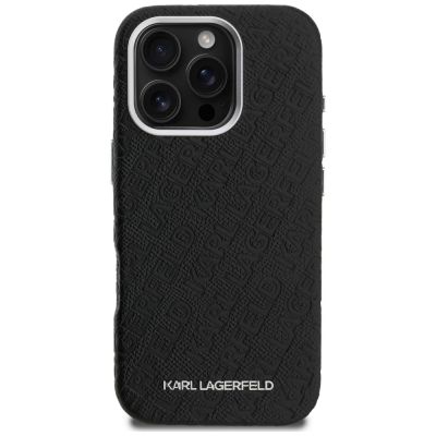 3. Etui Karl Lagerfeld FW Stamped Karl MagSafe na iPhone 16 Pro Max - czarne