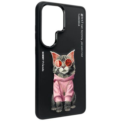 3. Etui Nimmy Glasses Cool Cat na Samsung Galaxy S26 Ultra - czarne