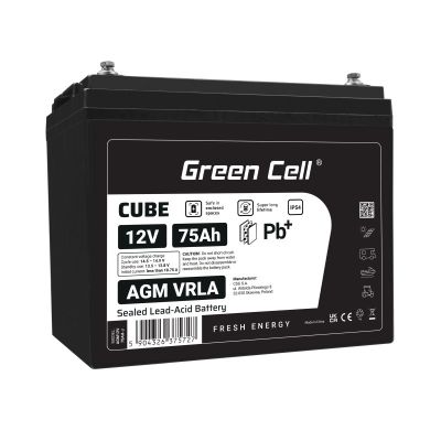 4. Green Cell AGM12V75AH-J akumulator Ołowiany (VRLA) 12 V 75 Ah