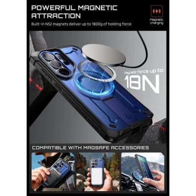 4. Etui Supcase Unicorn Beetle Pro Mag MagSafe 2-set na Samsung Galaxy S26 Ultra - czarno-granatowe