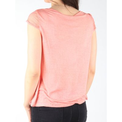 2. Koszulka Wrangler Capsleeve Tee Coral Peach W W7337FDJX