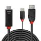 2. Lindy 41500 adapter kablowy 3 m HDMI + USB Type-A DisplayPort Czarny