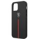 6. Etui Ferrari Off Track Leather Nylon Stripe na iPhone 12 Pro Max - czarne