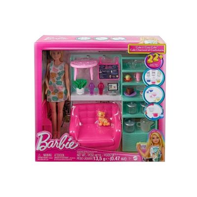 8. Barbie Relaks w kafejce Zestaw + lalka HKT94