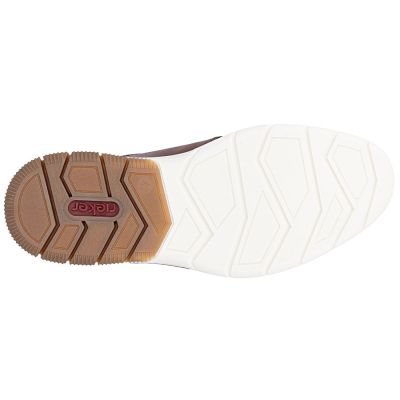 5. Skórzane komfortowe półbuty męskie brązowe Rieker 14412-24