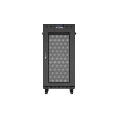 20. LANBERG SZAFA INSTALACYJNA RACK STOJĄCA 19" 24U 600X600 CZARNA DRZWI PERFOROWANE LCD (FLAT PACK) V2