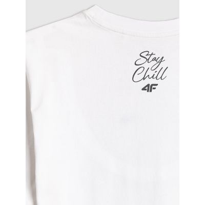 7. T-shirt regular z nadrukiem męski 4F 4FRSS26TTSHM4303-10S