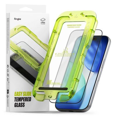 Szkło hartowane Ringke Easy Slide 2-pack na iPhone 17 Pro - czarne