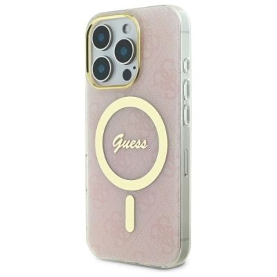 2. Etui Guess IML 4G MagSafena iPhone 16 Pro - różowe