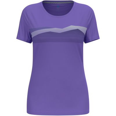 4. Koszulka damska Odlo F-DRY RIDGELINE T-shirt crew neck s/s fioletowa
