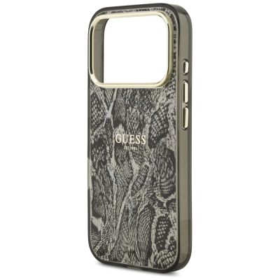 6. Etui Guess Python Pattern MagSafe na iPhone 17 Pro / 18 Pro - czarne
