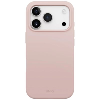2. Etui UNIQ Lino na iPhone 17 Pro Magclick Charging - różowe