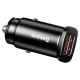 4. Baseus Square inteligentna ładowarka samochodowa 2x USB QC3.0 Quick Charge 3.0 SCP AFC 30W czarny (CCALL-DS01)