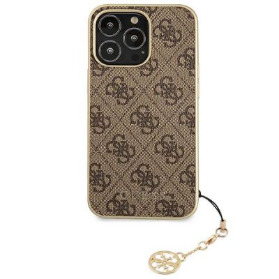 3. Etui Guess 4G Charms Collection na iPhone 13 Pro / iPhone 13 - brązowe