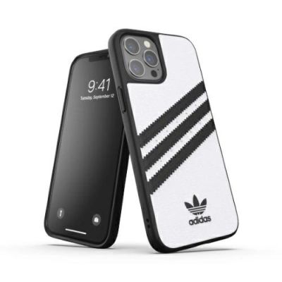 Etui Adidas OR Moulded Case PU na iPhone 12 Pro Max - biało-czarne