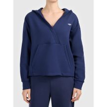 Kopertowa bluza z kapturem z bardzo miękkiej dzianiny damska 4F 4FWAW26TSWSF2661-31S