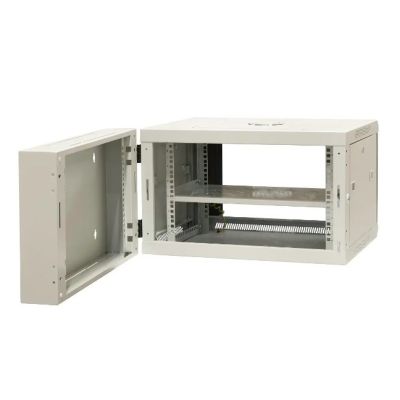 2. EmiterNet Szafa wisząca dzielona 19" 6U, drzwi blacha/szkło, 600×550×370mm szer./gł./wys.
