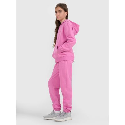 4. Bluza dresowa rozpinana z kapturem dziewczęca 4F 4FJRAW25TSWSF2466-54S