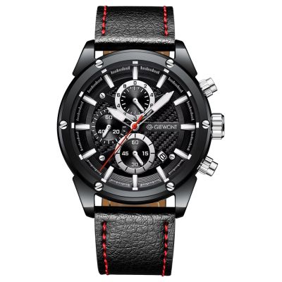Zegarek Męski Giewont Chronograph Sapphire Czarny GW8810-A1