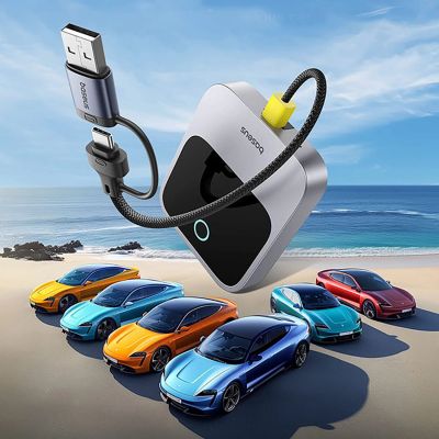 13. Adapter CarPlay Baseus SafeJourney Series bezprzewodowy - szary