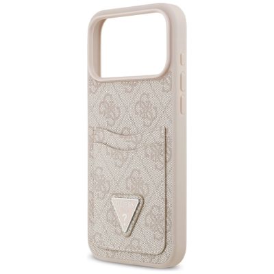 6. Etui Guess 4G nauble Card Triangle na iPhone 17 Pro Max - różowe