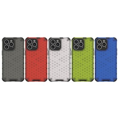 18. Honeycomb etui iPhone 14 Pro pancerny hybrydowy pokrowiec czarne