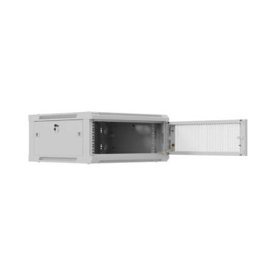 20. LANBERG SZAFA INSTALACYJNA RACK WISZĄCA 19" 4U 600X600 SZARA DRZWI PERFOROWANE (FLAT PACK)