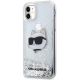 2. Etui Karl Lagerfeld Glitter Choupette Head na iPhone 11 / Xr - srebrne