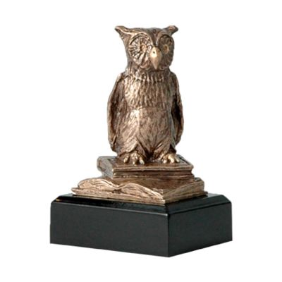 6. Figurka odlewana szkoła - sowa - nauka  RTY630/BR