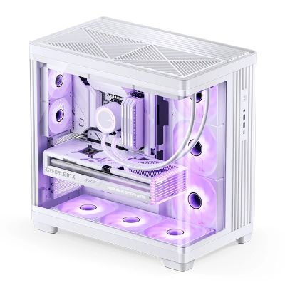 4. Jonsbo TK-4 Gehäuse, Midi-Tower, ATX, Tempered Glass - weiß