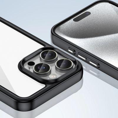 6. Etui Outer Space Case z żelową ramką do iPhone 16 Pro - czarne
