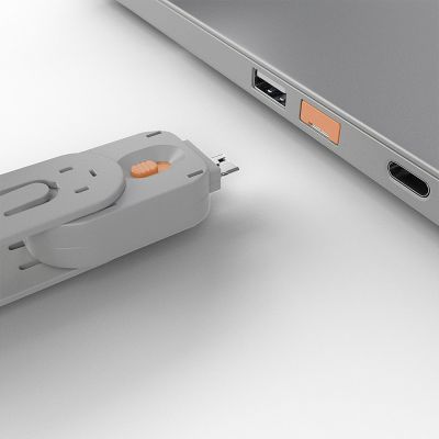 4. Lindy 40453 bloker portów Blokada portu + klucz USB Typu-A Pomarańczowy Kopolimer akrylonitrylo-butadieno-styrenowy (ABS) 5 szt.
