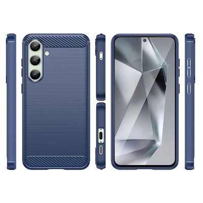 2. Etui silikonowe Carbon Case do Samsung Galaxy S24 FE - niebieskie