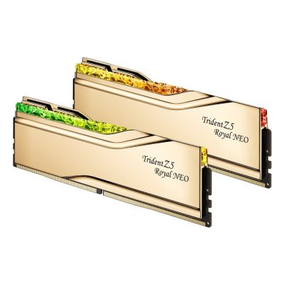 2. Pamięć RAM DDR5 32GB PC 6400 CL30 G.Skill KIT (2x16GB) Trident Z Royal GOLD