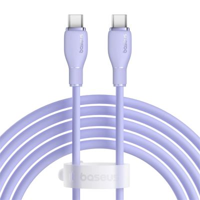 Kabel Baseus Pudding 100W USB-C - USB-C 2m - fioletowy