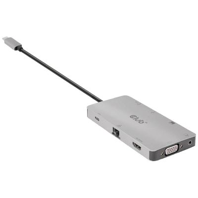 17. CLUB3D CSV-1594 stacja dokująca USB 3.2 Gen 1 (3.1 Gen 1) Type-C Czarny, Szary