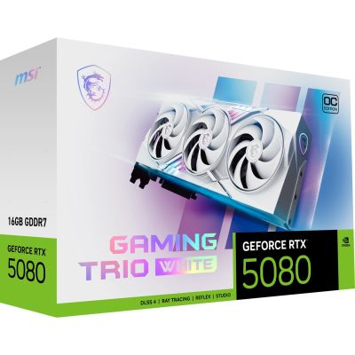4. Karta graficzna MSI GeForce RTX 5080 16GB GAMING TRIO OC WHITE GDDR7