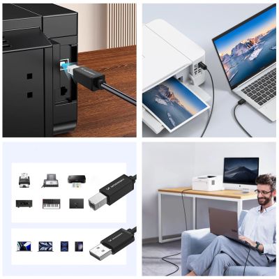10. Kabel Wozinsky WKDDY4S USB-B - USB-A 480Mb/s 1m - czarny